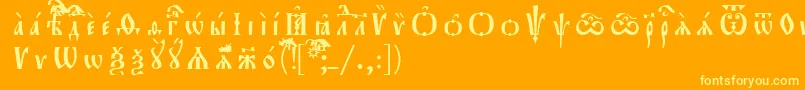 More about Orthodox.TtUcs8Разрядочный Font Orthodox.TtUcs8Разрядочный Font – Yellow Fonts on Orange Background